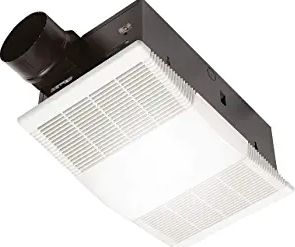NuTone 765H80L: 80 CFM 2 Sone Ceiling Mounted Exhaust Fan with Heater and LED Light