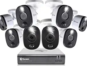 Swann Home Security Camera System, 8 Channel 8 Bullet Cameras, 1080p HD DVR
