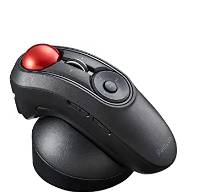 ELECOM Handheld 2.4GHz Wireless Thumb-Operated Trackball Mouse