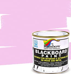 Chalkboard Blackboard Paint - Pink 8.5oz - Brush on Wood