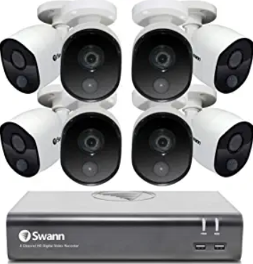Swann Home Security Camera System, 8 Channel 8 Bullet Cameras, 1080p HD DVR