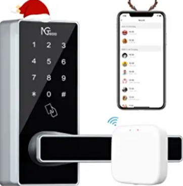 NGTeco Door Locks with keypads, Built-in WiFi Keyless Entry Smart Locks 