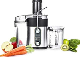 Crux Easy to Clean 5-Speed Digital Juicer with 5 Custom Settings & Juice Jar with Frother Separator