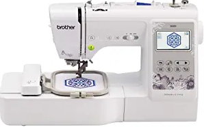 Brother SE600 Sewing and Embroidery Machine, 80 Designs, 103 Built-In Stitches, Computerized, 4" x 4" Hoop Area, 3.2" LCD Touchscreen Display, 7 Included Feet