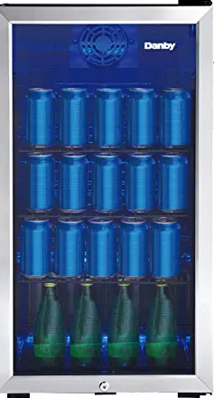 Danby DBC117A1BSSDB-6 117 Can Beverage Center, 3.1 Cu.Ft. Freestanding Drinks Refrigerator for Basement, Dining, Living Room-Bar Fridge Perfect for Beer, Pop, Water