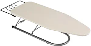Household Essentials 131210 Small Steel Table Top Ironing Board with Iron Rest | Natural Cover