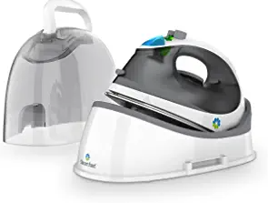 Steamfast SF-760 Portable Cordless Steam Iron, With Carrying Case, Non-Stick Sole Plate,